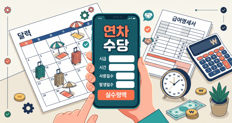 연차수당 계산기 – 입사일로 발생일수 확인하고 미사용 수당까지 한번에